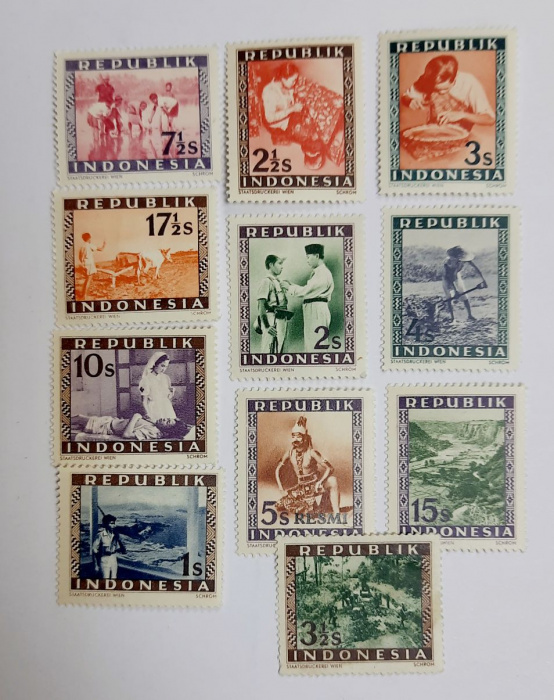 (--) Набор марок Индонезия &quot;10 шт.&quot;  Негашеные  , III O