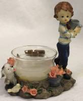 Свеча-сувенир "Сад", украшение для дома, восковая свеча, (сост. на фото)