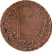 (№1790km535) Монета Швеция 1790 год 6 Ouml;re