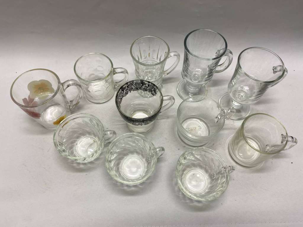 Кружки прозрачные стекло 11 шт
