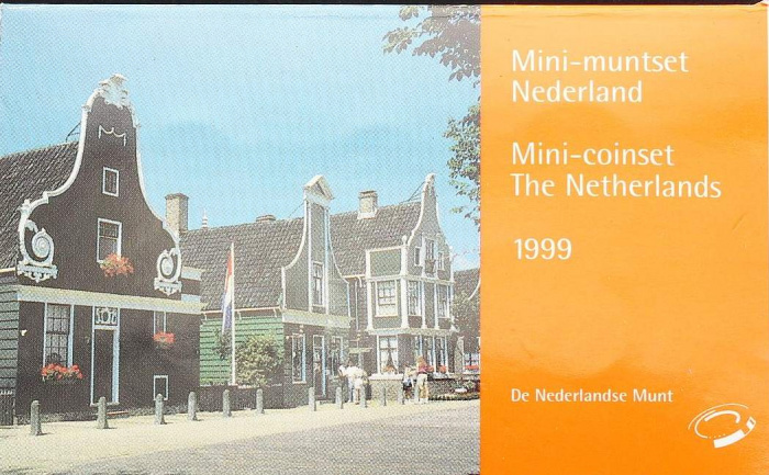 (1999, 6 мини монет) Набор монет Нидерланды (Голландия) 1999 год    Буклет