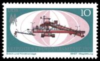 (1971-024) Марка Германия (ГДР) "Конвейер"    Ярмарка, Лейпциг II Θ