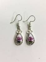 Серьги "Финифть", серебрение (сост. на фото)