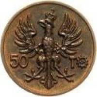 (№1923) Монета Польша 1923 год 50 Marka