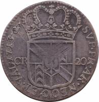 (№1713km37(neuchacirc;tel)) Монета Швейцария 1713 год 20 Kreuzer (Фридрих I)