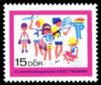 (1968-102) Марка Германия (ГДР) "Играющие дети"    Пионерская организация II Θ