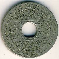 (№1924y34.3) Монета Марокко 1924 год 25 Centimes (с монетного двора, Ϟ амп)