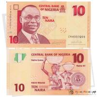 (2009) Банкнота Нигерия 2009 год 10 найра "Альван Икоку" Пластик  UNC