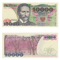 (1988) Банкнота Польша 1988 год 10 000 злотых "Станислав Выспяньский"   UNC