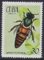 (1971-047) Марка Куба "Пчелиная Матка"    Пчеловодство III Θ