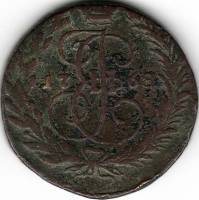 (1768, ЕМ) Монета Россия 1768 год 2 копейки   Медь  VF