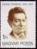 (1980-067) Марка Венгрия "Ференц Эрдеи"    70 лет со дня рождения Ференца Эрдеи I O
