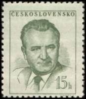 (1953-033) Марка Чехословакия "К. Готвальд (Желто-зеленая)"    Президент Готвальд (Стандартный выпус