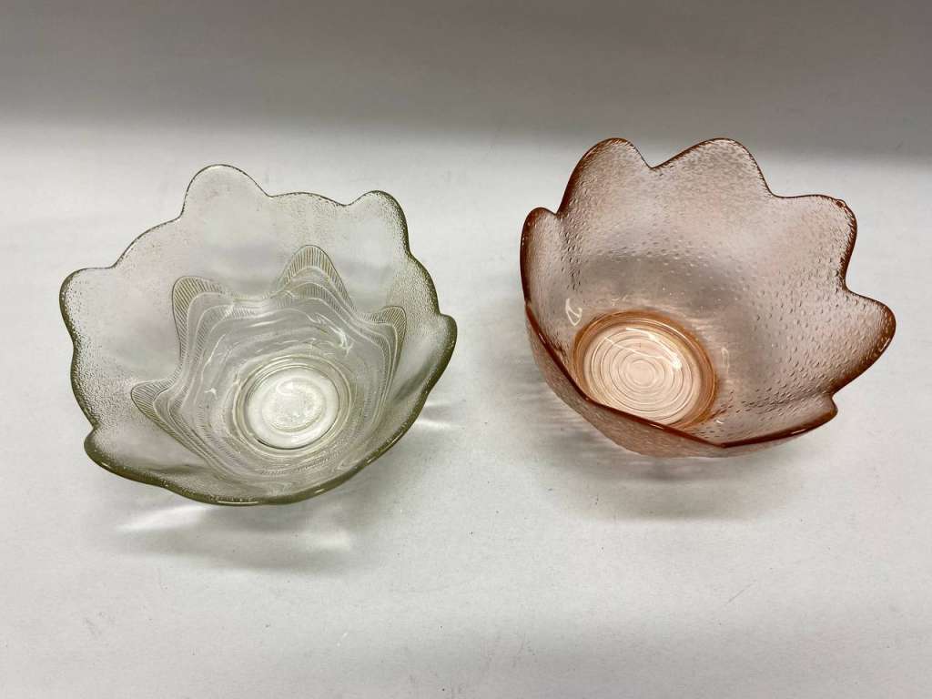 Салатник, фруктовница 2 шт, цветное стекло СССР