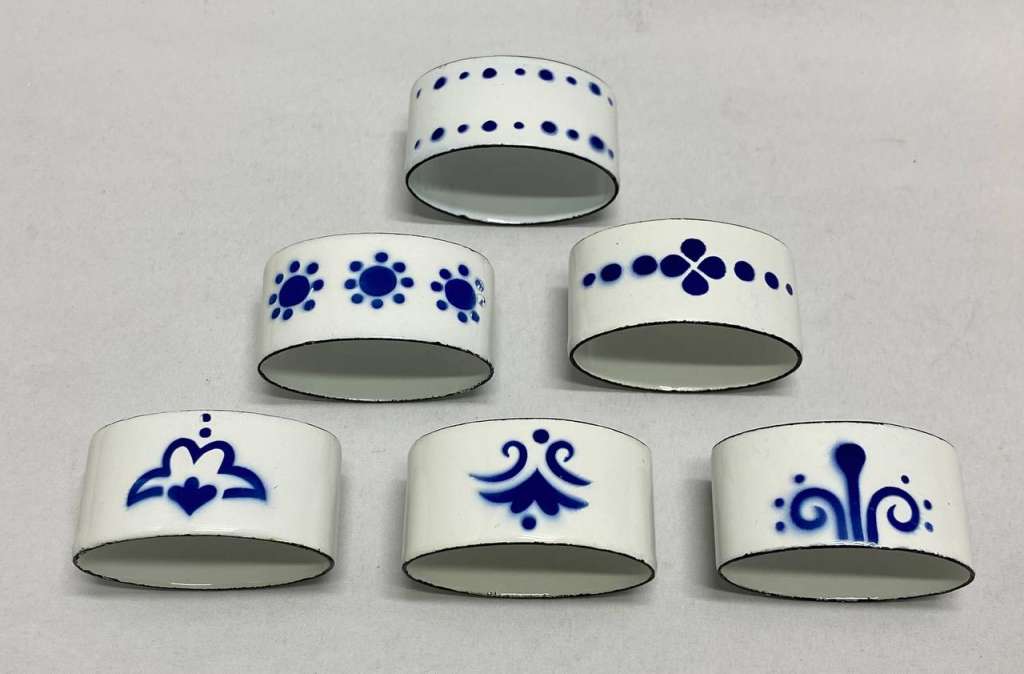 Кольца для салфеток 6 штук фарфор