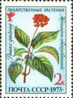 1973-080 Марка СССР Женьшень обыкновенный   Лекарственные растения III O