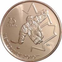 (№2009km952) Монета Канада 2009 год 25 Cents (Олимпийских Играх в Ванкувере - хоккей Следж)
