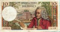 (№1964P-147a.3) Банкнота Франция 1964 год "10 Francs" (Подписи: G)