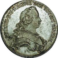(1753, S P, Портрет Петра III шире) Монета Гольштейн 1753 год 1 альбертусталер   Серебро Ag 563  UNC
