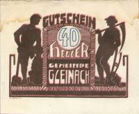 (№1920) Банкнота Австрия 1920 год "40 Heller"