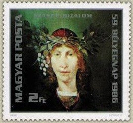 (1986-035) Марка Венгрия &quot;Спокойствие&quot;    День почтовой марки. Картины II Θ