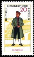 (1964-082) Марка Германия (ГДР) "Мужской костюм, Тюрингия"    Национальные костюмы II Θ