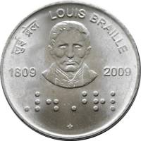 () Монета Индия 2009 год 2  ""   Сталь (St)  AU