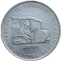 () Монета Турция 1978 год 1500  ""   Биметалл (Серебро - Ниобиум)  UNC