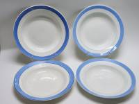 Тарелки суповые ЗИК Конаково 4 штуки голубая полоска