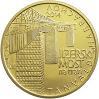 (№2014km150) Монета Чехия 2014 год 5,000 Korun (Мост Jizersky на железной дороге Tranvald и Гаррахов