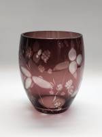 Ваза цветное стекло алмазная резка СССР