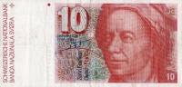 (1982) Банкнота Швейцария 1982 год 10 франков "Леонард Эйлер" Wyss - Lusser  VF