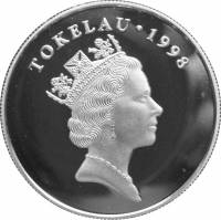 () Монета Токелау 1998 год 5  ""   Биметалл (Серебро - Ниобиум)  UNC