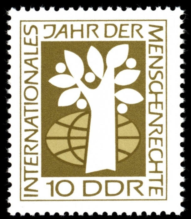 (1968-037) Марка Германия (ГДР) &quot;Дерево&quot;    Права человека III Θ