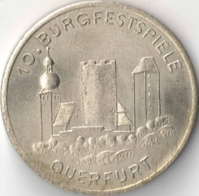 (1974) Медаль Германия (ГДР) 1974 год &quot;Замковый фестиваль в Эрфурте&quot;  Медь-Никель  UNC