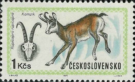 (1971-037) Марка Чехословакия &quot;Серна&quot; ,  III Θ