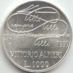 () Монета Италия 1999 год 10000  ""   Биметалл (Серебро - Ниобиум)  UNC