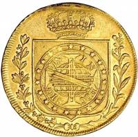 (№1822km361) Монета Бразилия 1822 год 6,400 Reacute;is