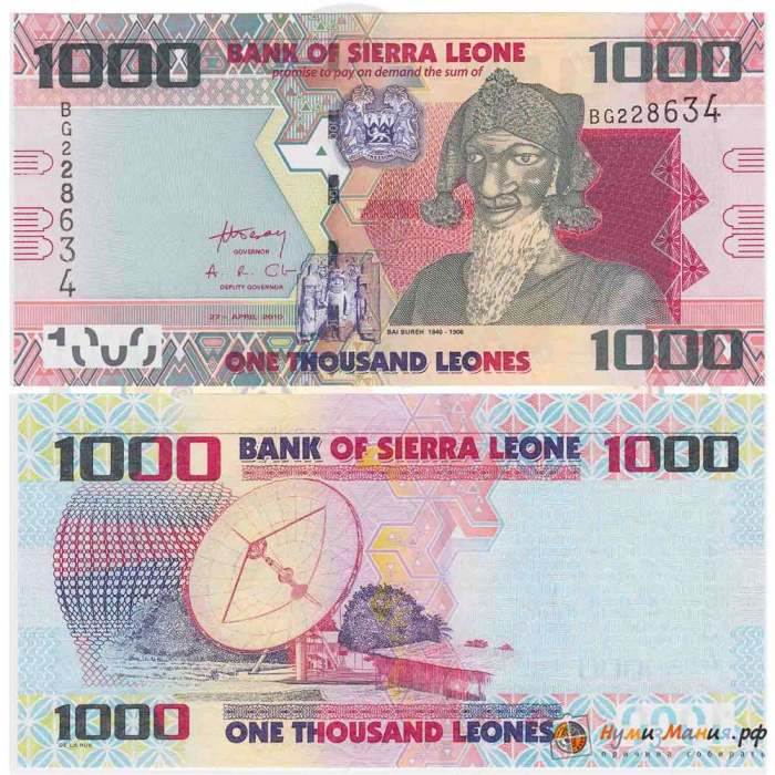 () Банкнота Сьерра-Леоне 2010 год 1 000  &quot;&quot;   UNC