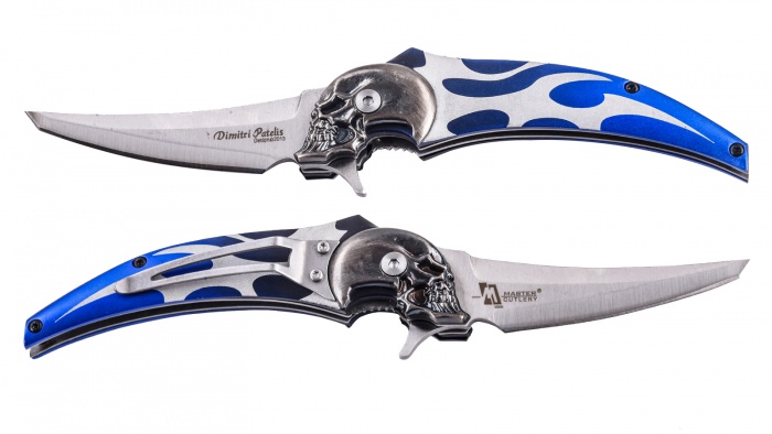 Нож  &quot;Авторский нож с черепом Master Cutlery Hell Blade by Dimitri Patelis MC1030BL&quot;  