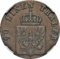() Монета Германия (Империя) 1843 год 4  ""   Медь  UNC
