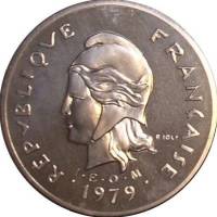 (№1979kmP29) Монета Французкая Полинезия 1979 год 100 Francs (Piedfort)