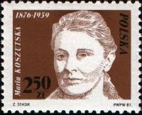 (1981-050) Марка Польша "М. Кошутская"    100 лет Польскому рабочему движению. Выдающиеся деятели II