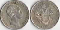 1855B Монета Австро-Венгрия 20 крейцеров Франц Иосиф I  Серебро Ag 900  XF
