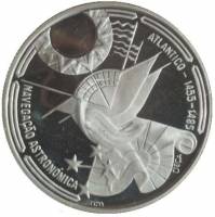 () Монета Португалия 1990 год 100 эскудо ""  Биметалл (Серебро - Ниобиум)  UNC
