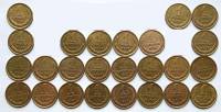 1961-1991, 1 копейка, 25 монет Набор монет СССР 61 67-69 71-74 76-90 91л, 91м    VF