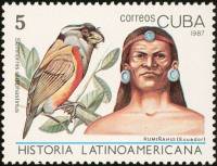 (1987-057) Марка Куба "Руминьяуи, Эквадор"    История Латинской Америки III Θ