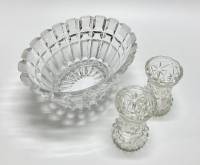 Салатник + 2 подсвечника, хрусталь, СССР