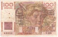 (№1948P-128b.5) Банкнота Франция 1948 год "100 Francs" (Подписи: P)