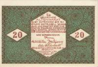 (№1920) Банкнота Австрия 1920 год "20 Heller"